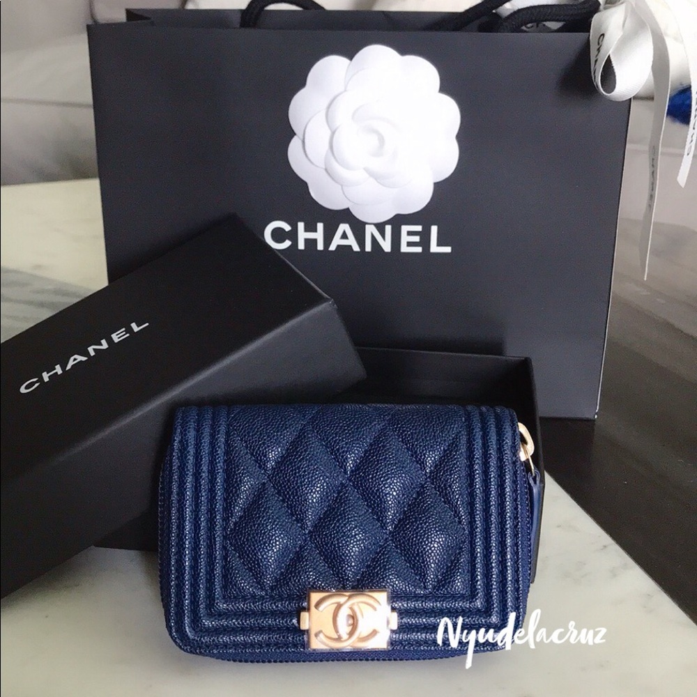 💯 Authentic CHANEL BOY Coin purse & cardholder